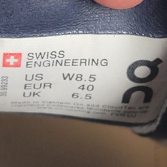 On Cloud Running Cloudflow Marina Blue White Sneakers. - Picture 7 of 11